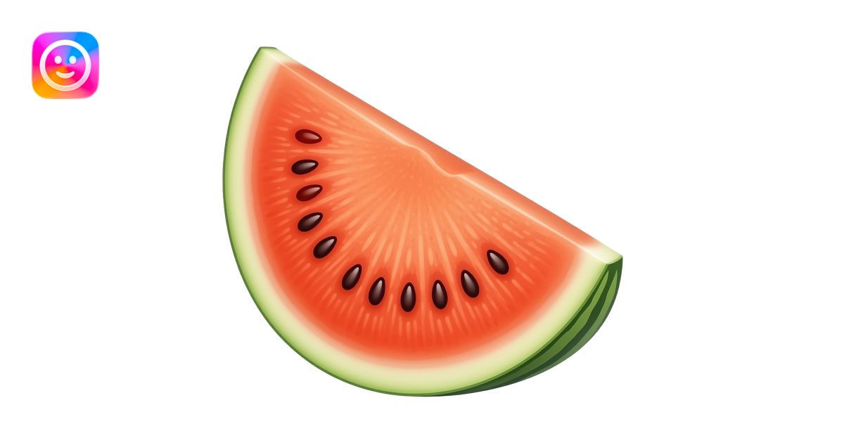Make a seedless watermelon slice emoji | AI Emoji Generator