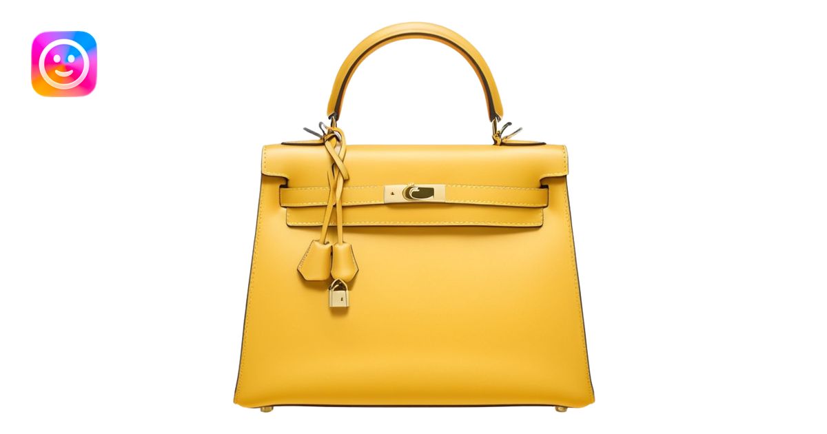 light yellow hermes kelly bag emoji | AI Emoji Generator