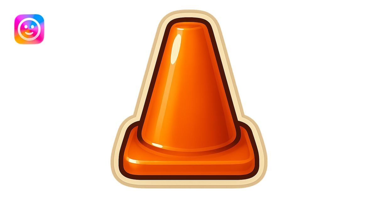 Render only an orange pylon with a square bottom (not circular ...