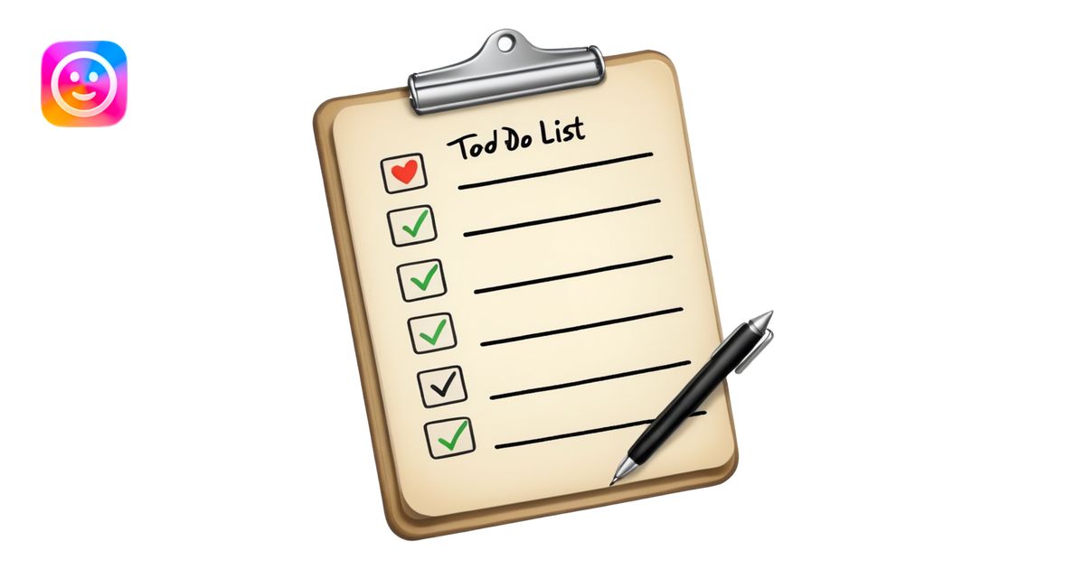 todo list with checkboxes emoji | AI Emoji Generator