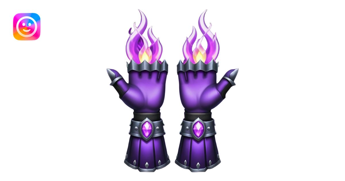 A Discord emoji of a pair of black armored gauntlets holding a ...