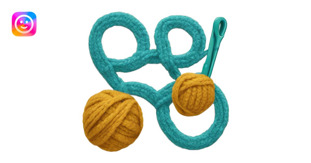 A logo for a crochet business called cozy loops emoji | AI Emoji Generator