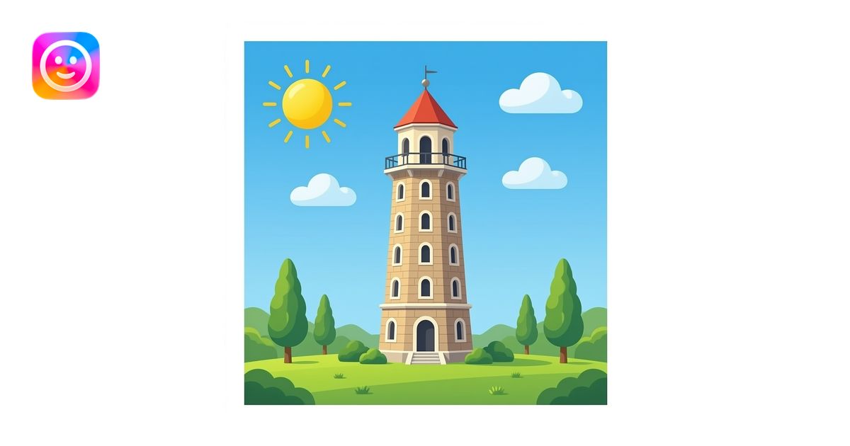 Autograph Tower emoji | AI Emoji Generator