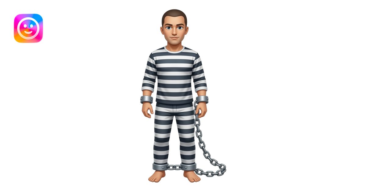 Chained Prisoner from his both hand to both leg full body emoji | AI ...
