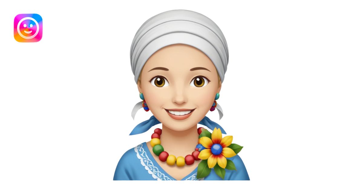 generate an apple style emoji with a woman granny counting money ...