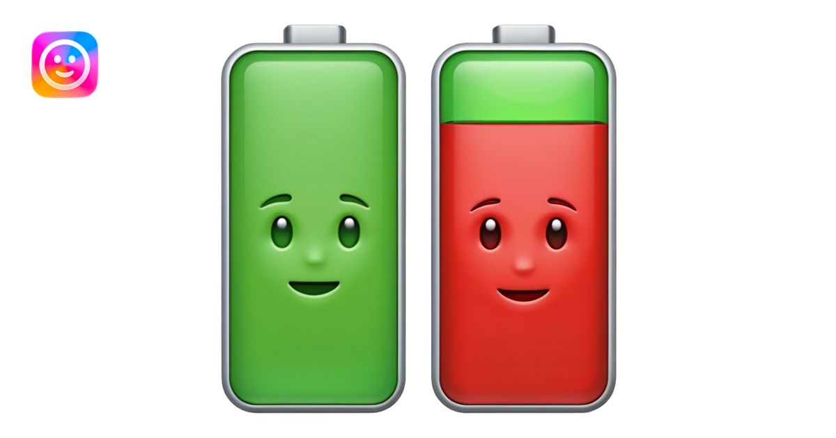 I want a emoji of low battery ang high battery,