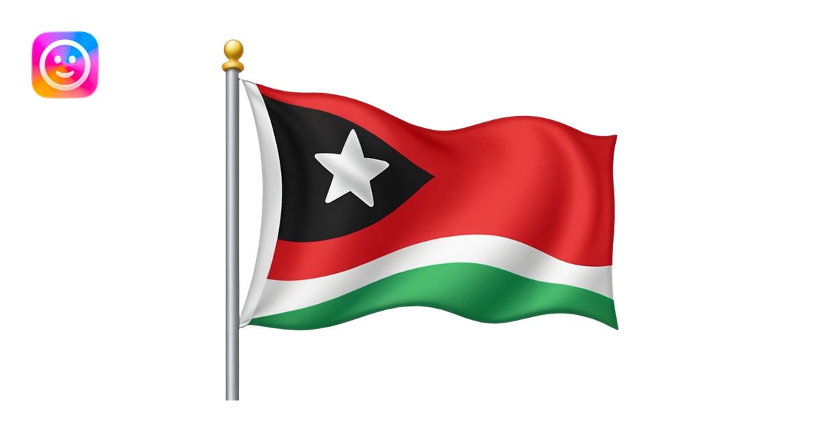 A horizontal tricolour flag of red, white, and black; charged with two ...