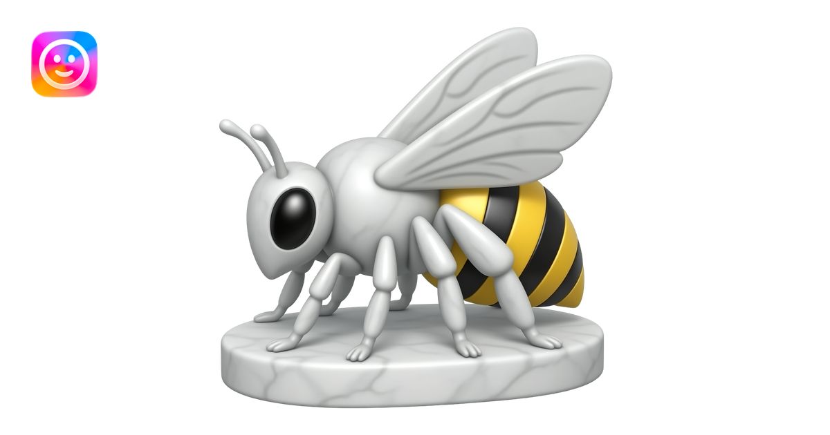 marble bee statue emoji | AI Emoji Generator