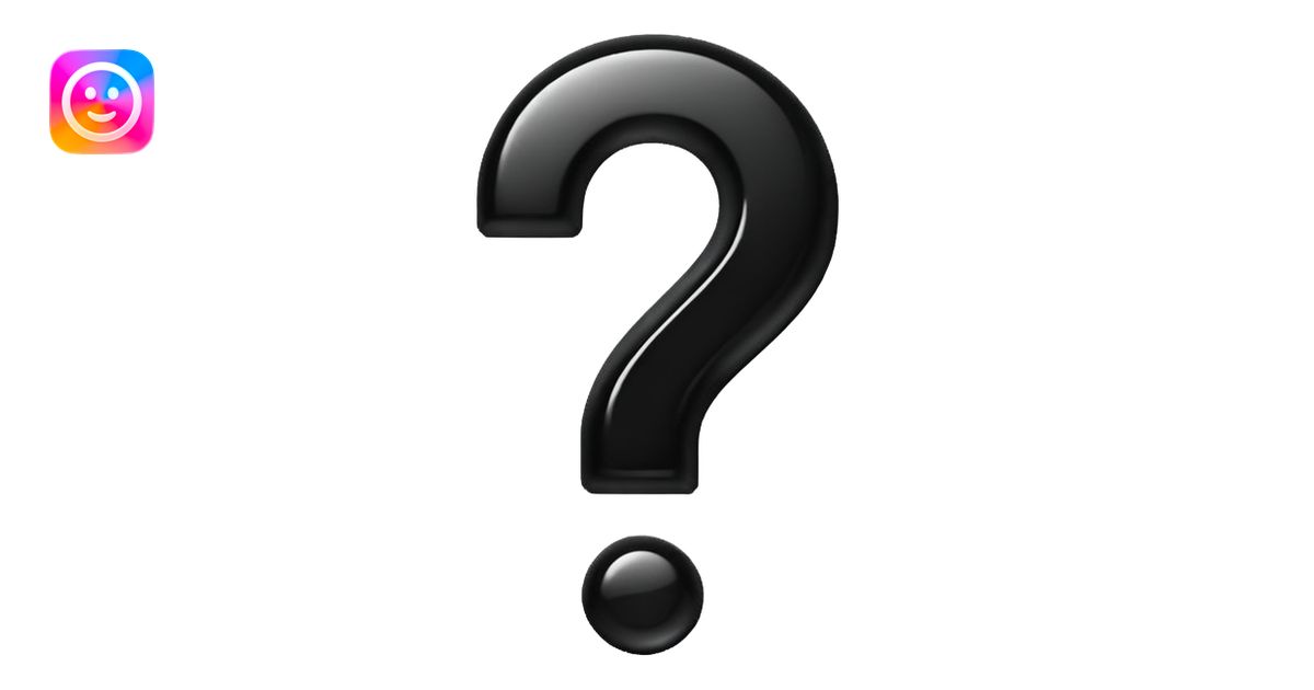 can you do one black question mark but make it transparent emoji | AI ...