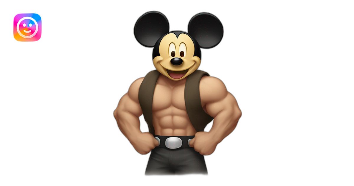 buff Mickey emoji | AI Emoji Generator