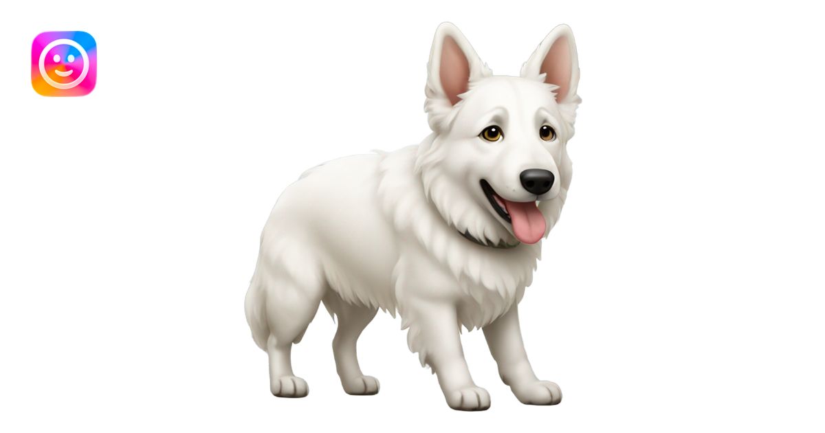 three white shepherds emoji | AI Emoji Generator