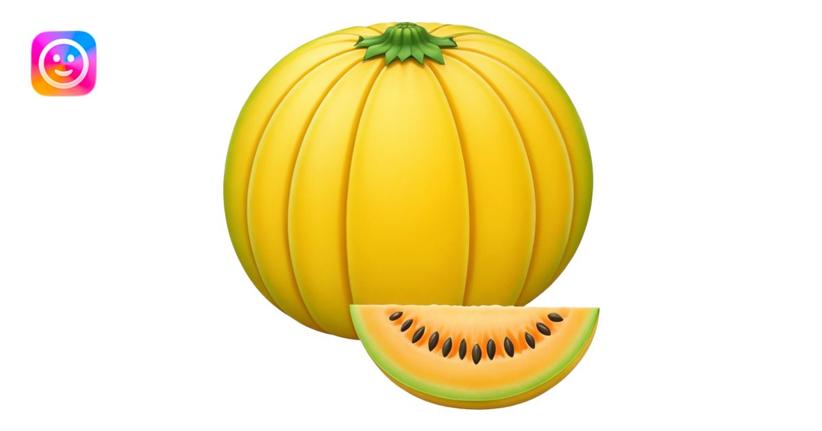 yellow melon uncut emoji | AI Emoji Generator