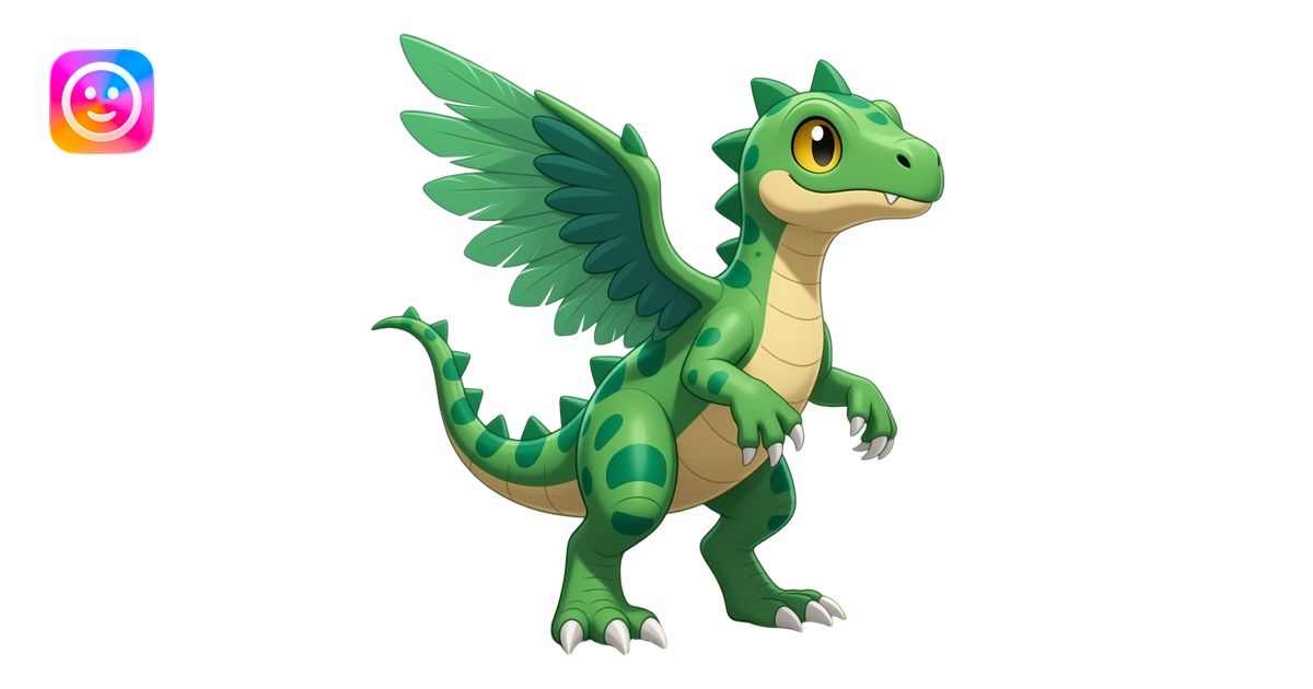 create a new species of pokemon like creature, raptile emoji | AI Emoji ...