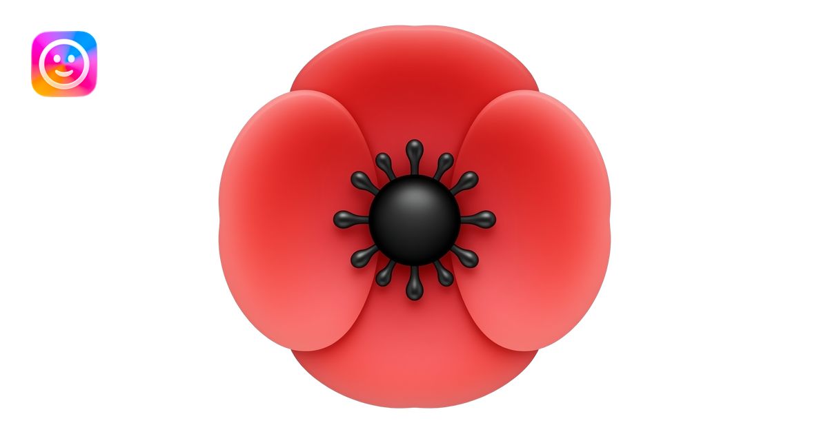Remembrance poppy emoji | AI Emoji Generator