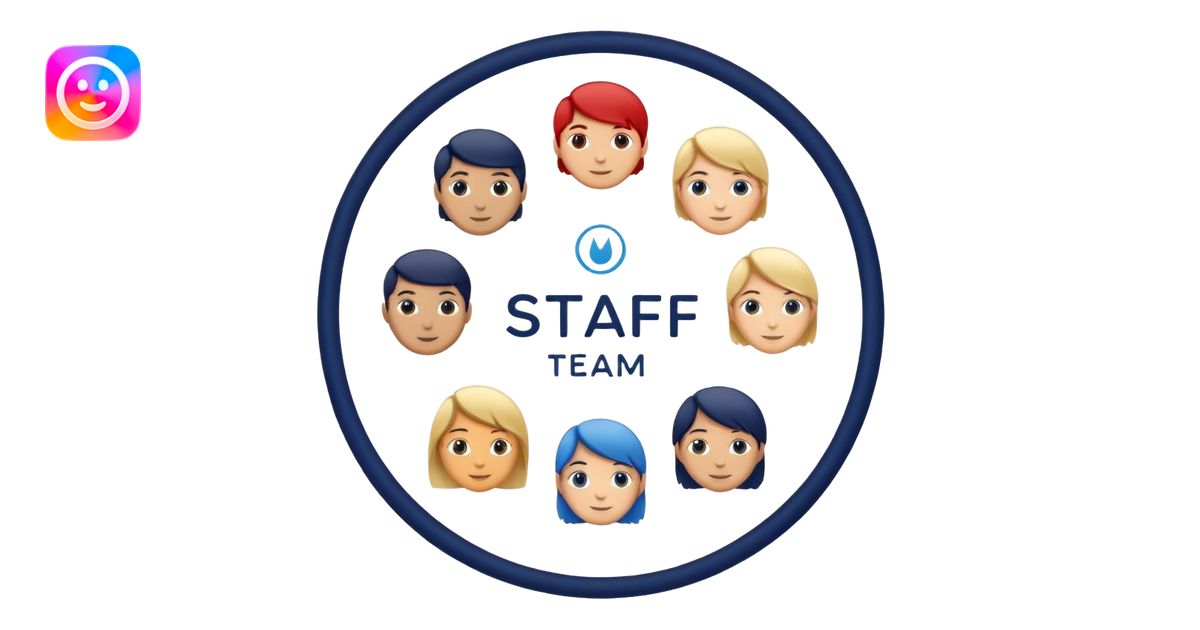 Staff team logo with name emoji | AI Emoji Generator