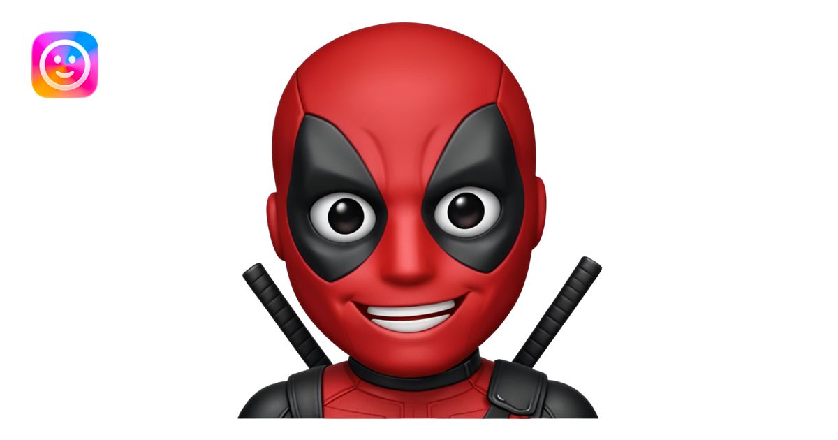 Deadpool solo la cara como emoji emoji | AI Emoji Generator