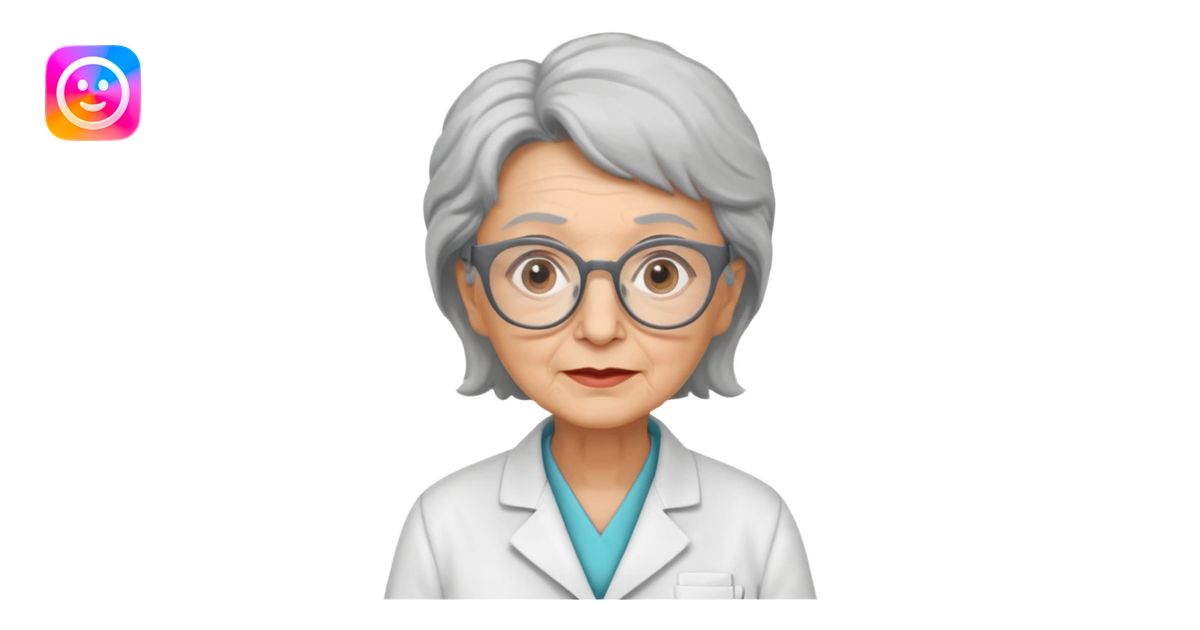 scientist professor old woman emoji | AI Emoji Generator