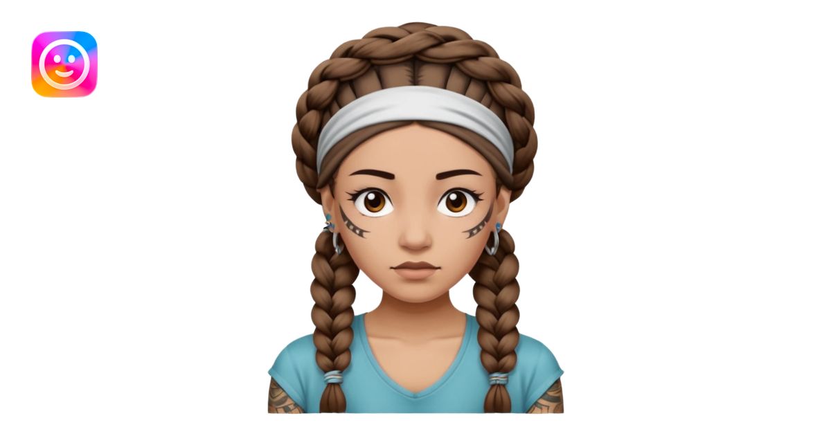 big lose braids starting from the top of the head woman face wiith big ...
