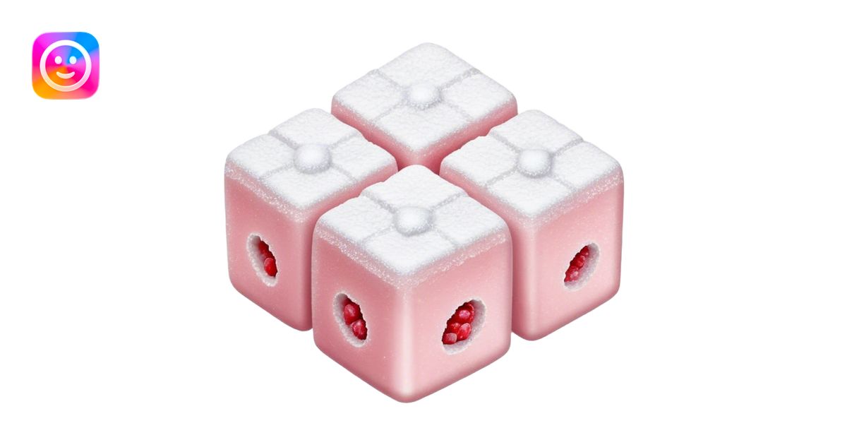 Cinematic Realistic Turkish Delight Dessert Emoji, featuring delicate ...