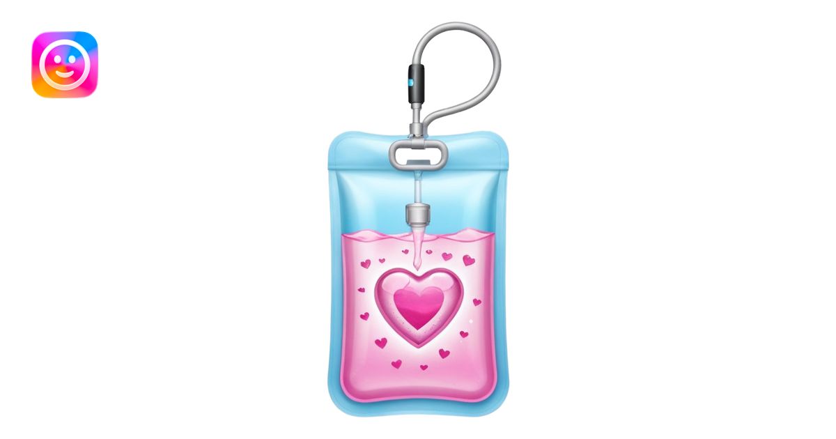 IV bag that looks like Love Island (the television show) emoji | AI ...