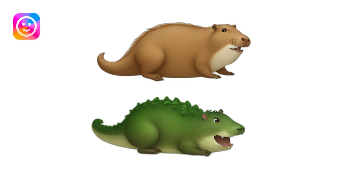 Capybara riding an alligator emoji | AI Emoji Generator