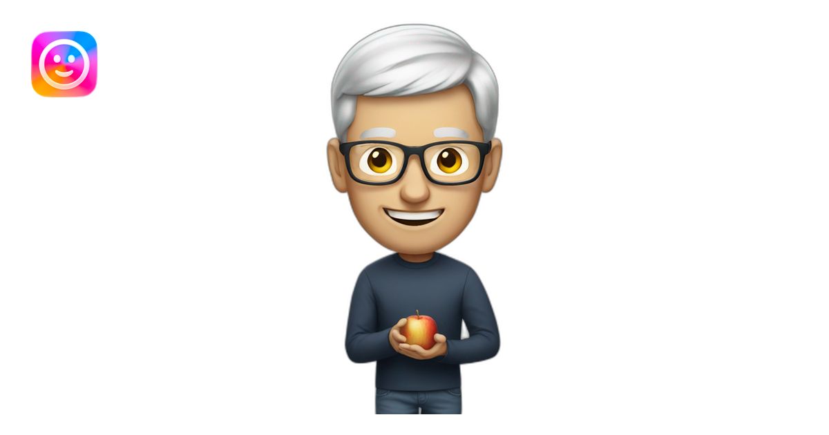 tim cook eat an apple emoji | AI Emoji Generator