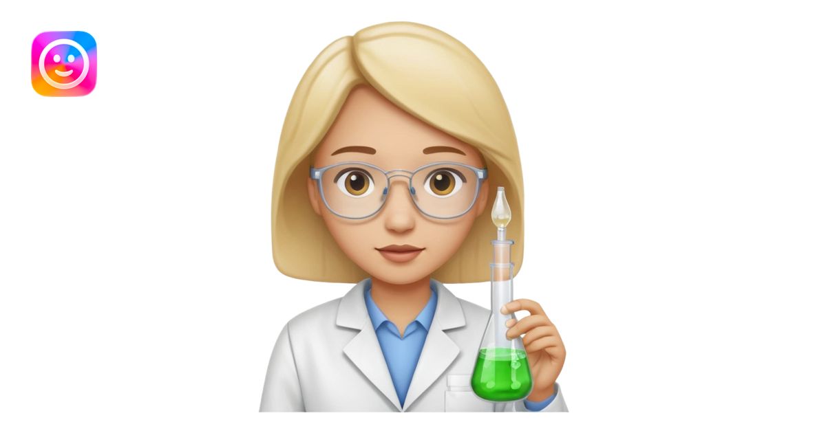 science lab lab technician hold test tube emoji | AI Emoji Generator