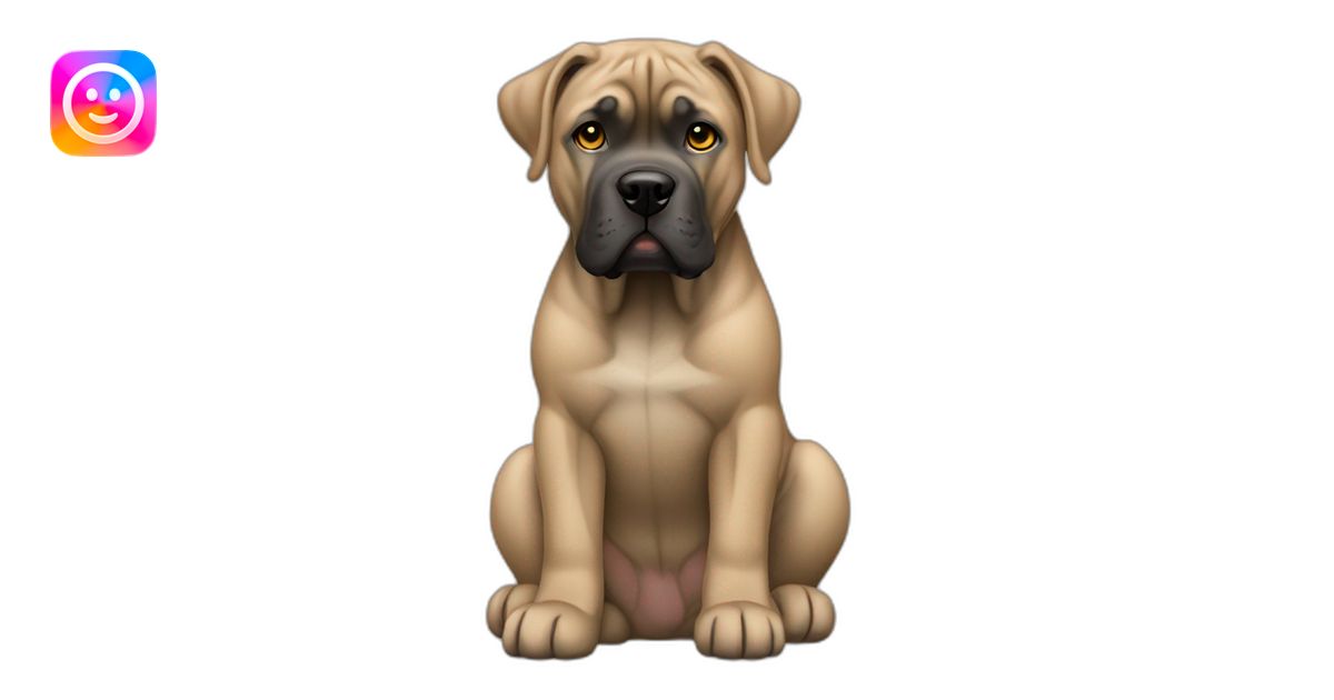 dog Cane Corso color fawn full body emoji | AI Emoji Generator