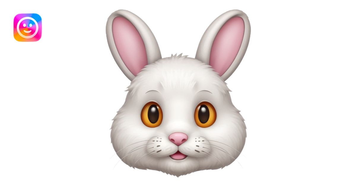 bunny with a mustache emoji | AI Emoji Generator