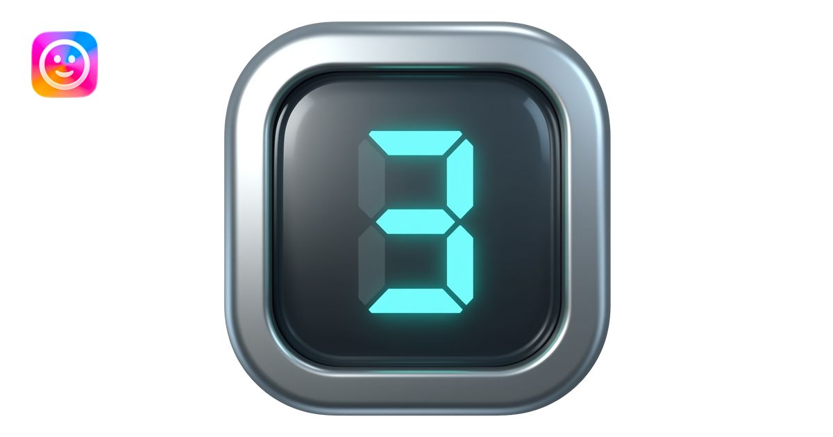 3D ROBLOX digital timer 3 minutes emoji | AI Emoji Generator