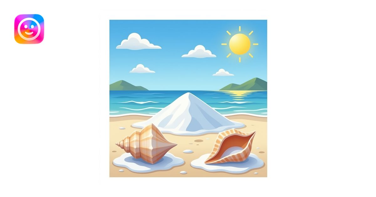 seashells salt beach emoji | AI Emoji Generator