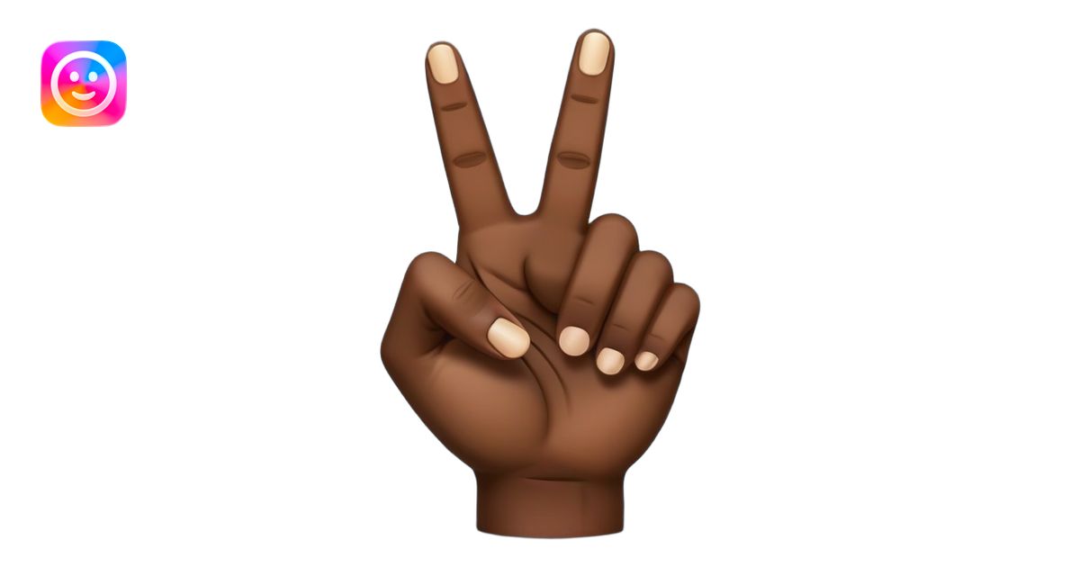 🖖🏾 this emoji with the index finger down and thumb slightly down emoji ...