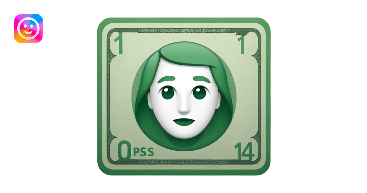 one 14 dollar bill flat ios emoji style version emoji | AI Emoji Generator