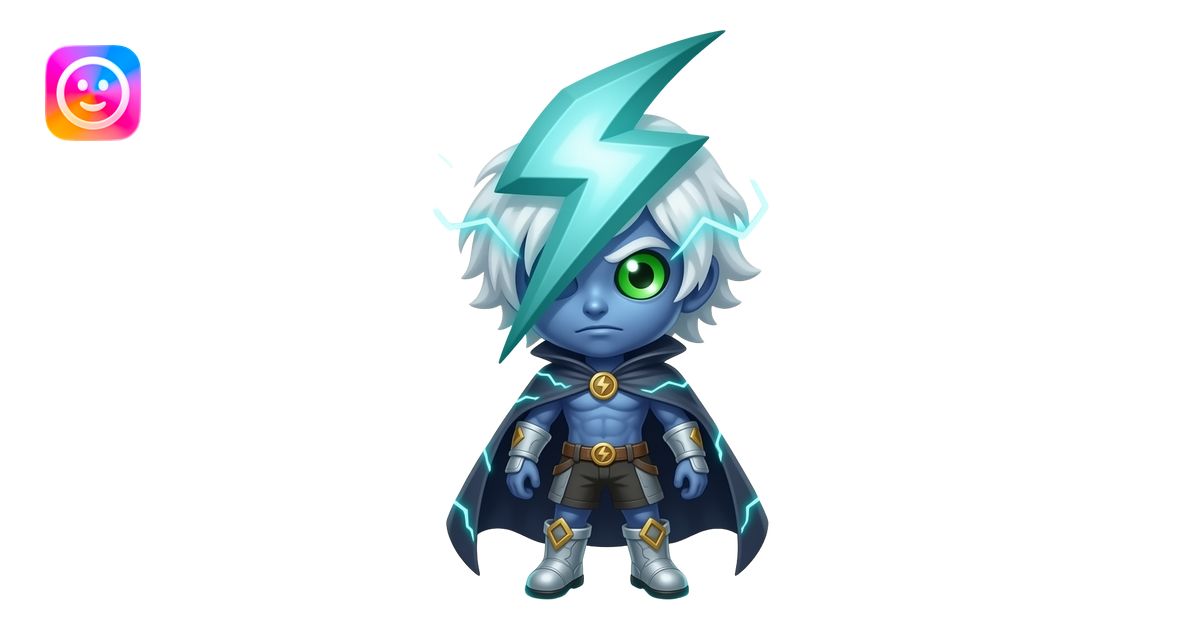 Full-body entity named Zunvex with a massive lightning-shaped head ...