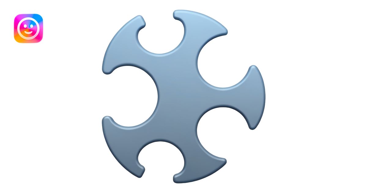 Minimal flat-style puzzle piece emoji in blue and grey, professional ...