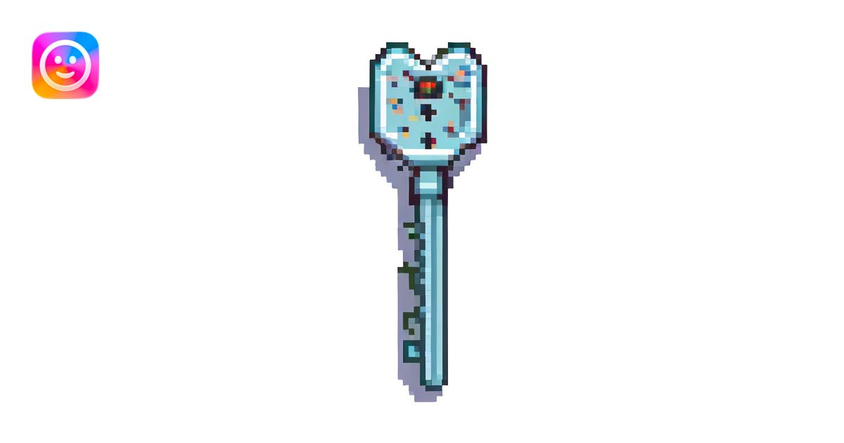 pixelated lockpick, Minecraft video game style, simple and recognizable ...