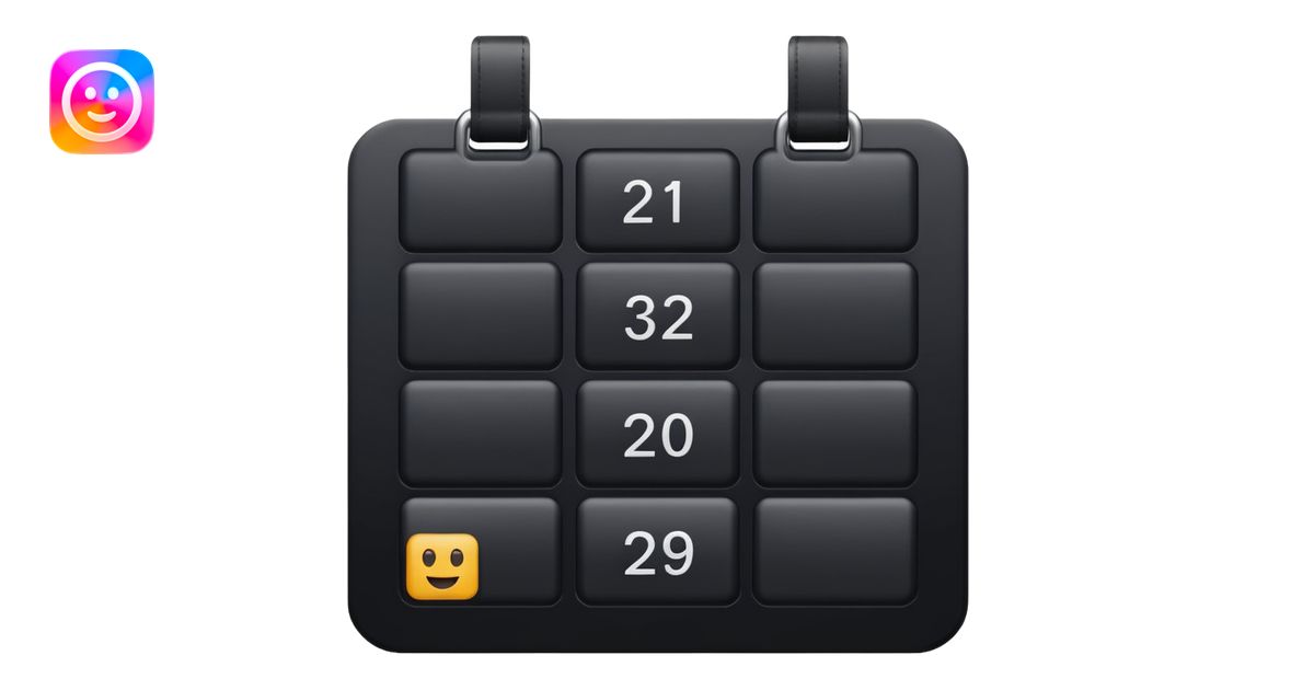 payment schedule — a black matte calendar emoji | AI Emoji Generator