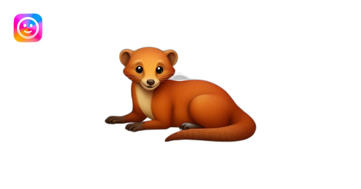 red cheerful mongoose in bed emoji | AI Emoji Generator