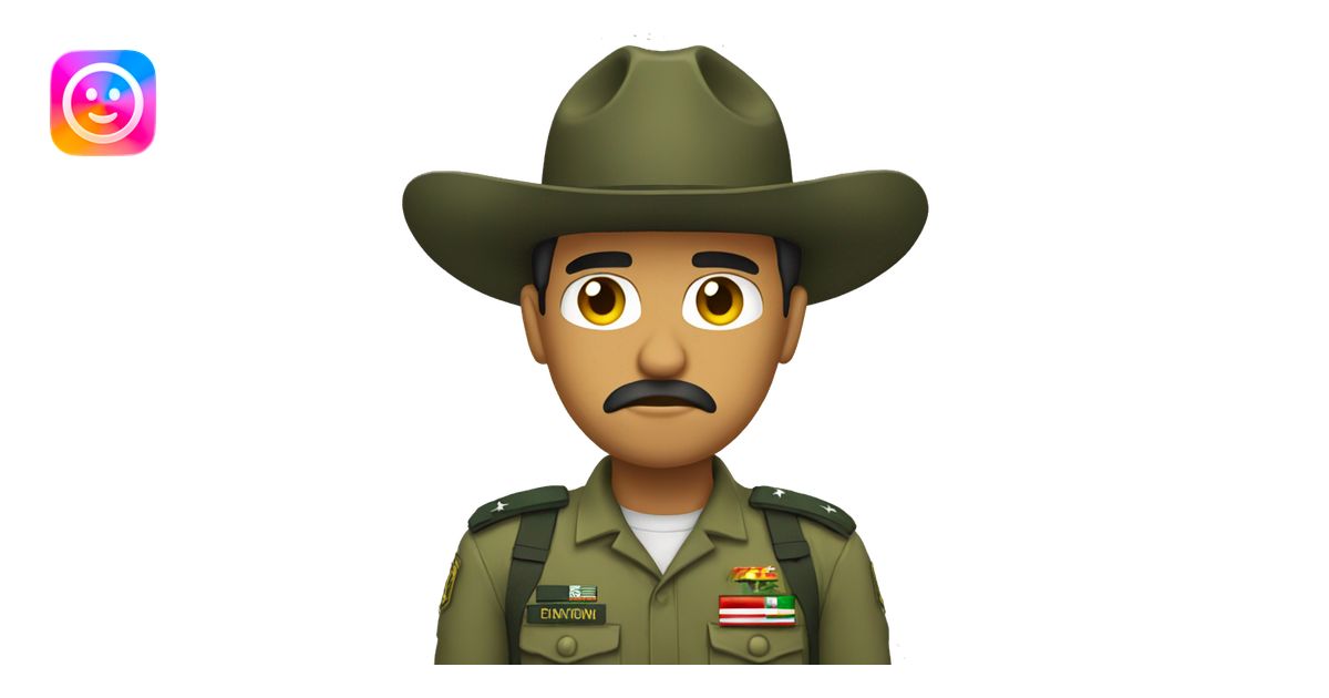 Sad mexican army ranger emoji | AI Emoji Generator