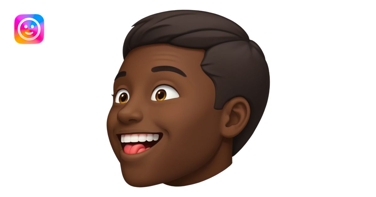 Tête de profil, et qui fait chute en montrant sa bouche emoji | AI ...