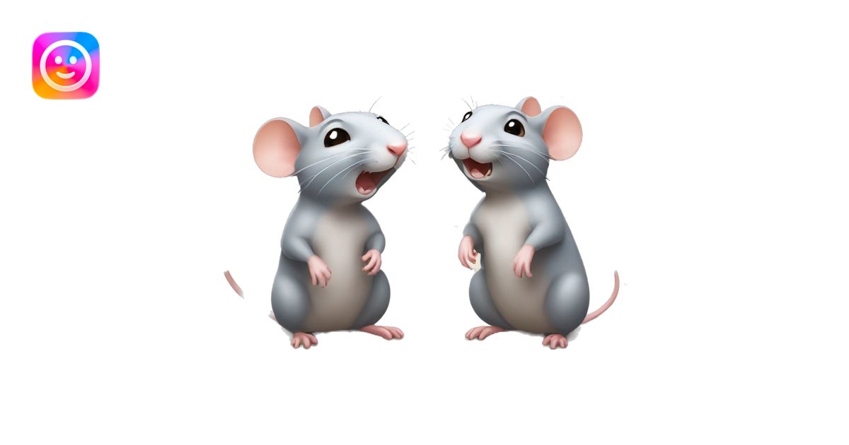 two rats squeak speak emoji | AI Emoji Generator