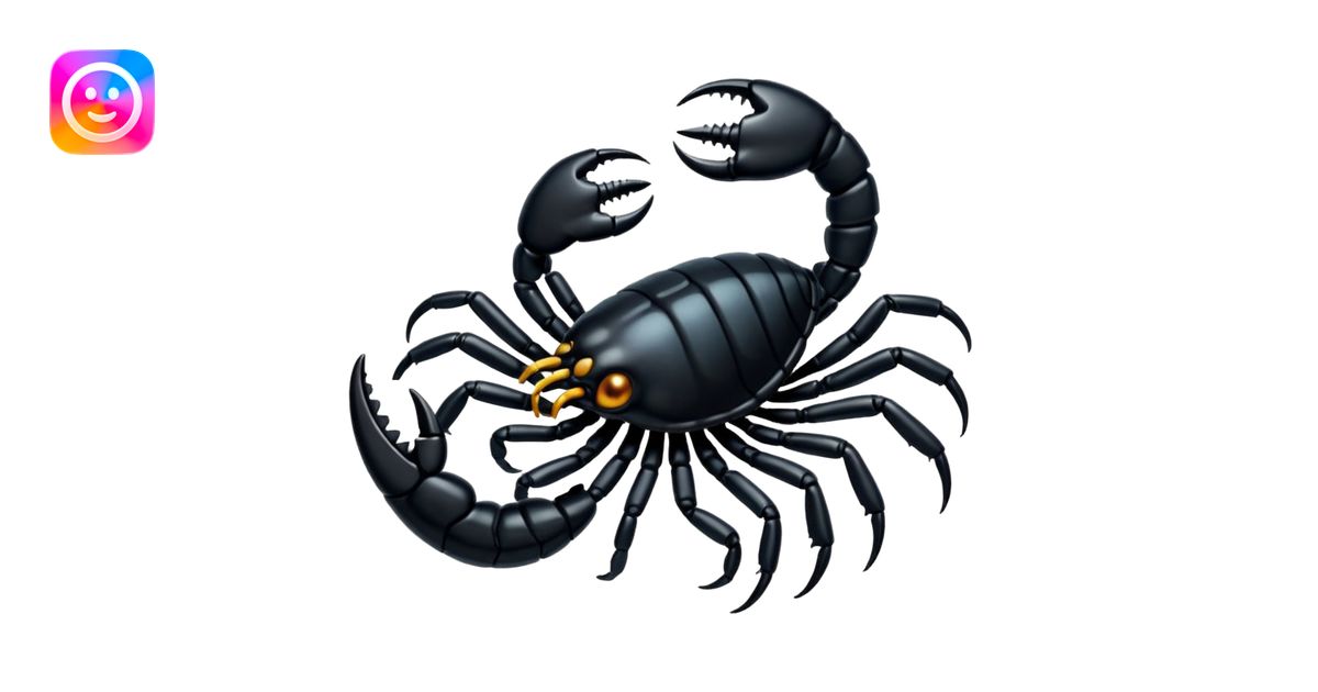 Black coloured scorpio emoji,so that I could copy and paste on my bio ...
