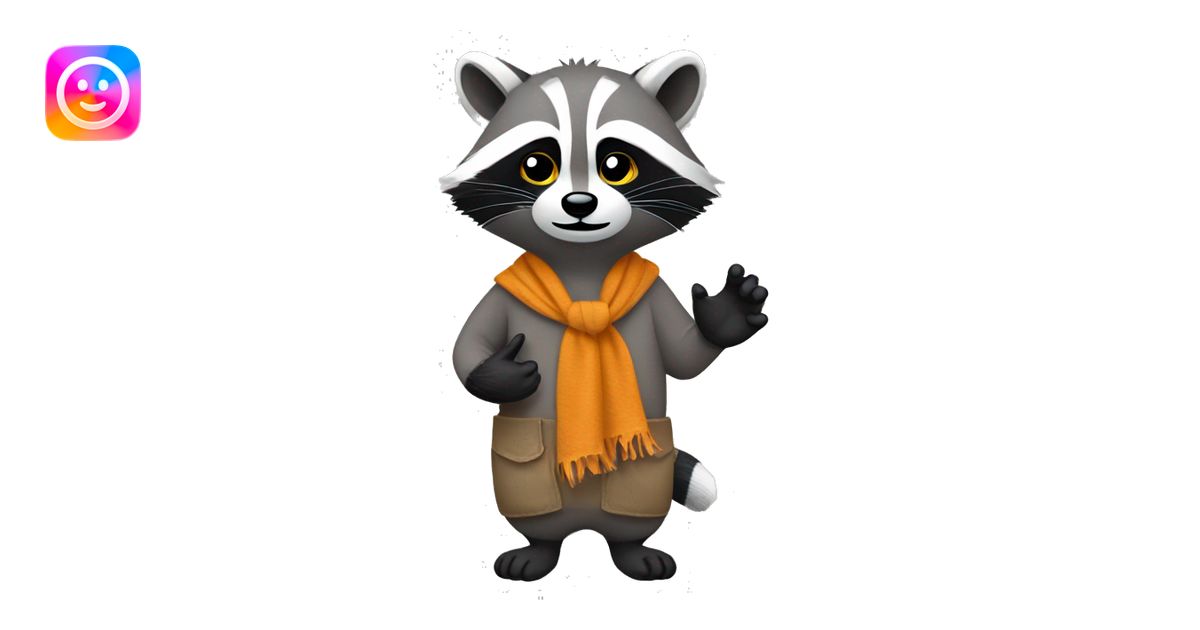a raccoon with a rag in his hands emoji | AI Emoji Generator