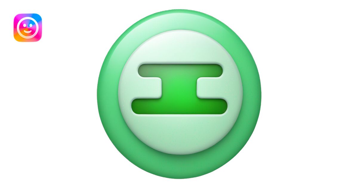pause button round green emoji | AI Emoji Generator