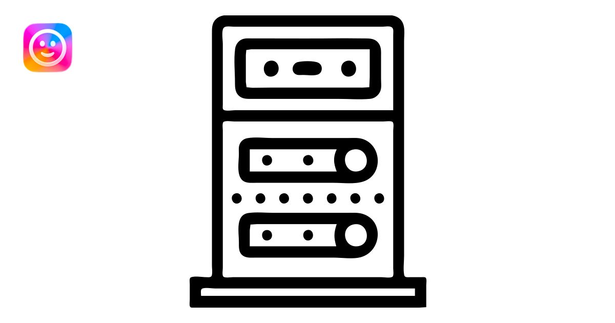 computer server rack icon | AI Emoji Generator