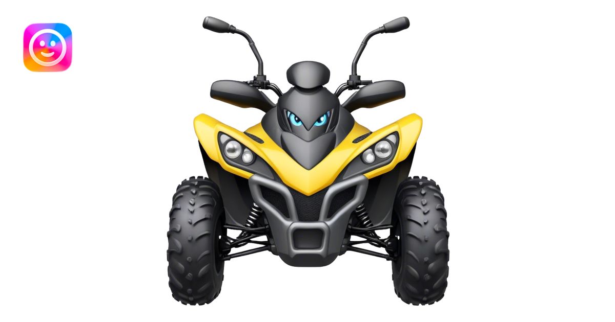 atv quad banshee front with a smile and eyes emoji | AI Emoji Generator
