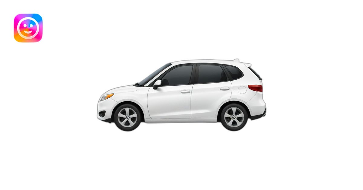 white-car-emoji-ai-emoji-generator