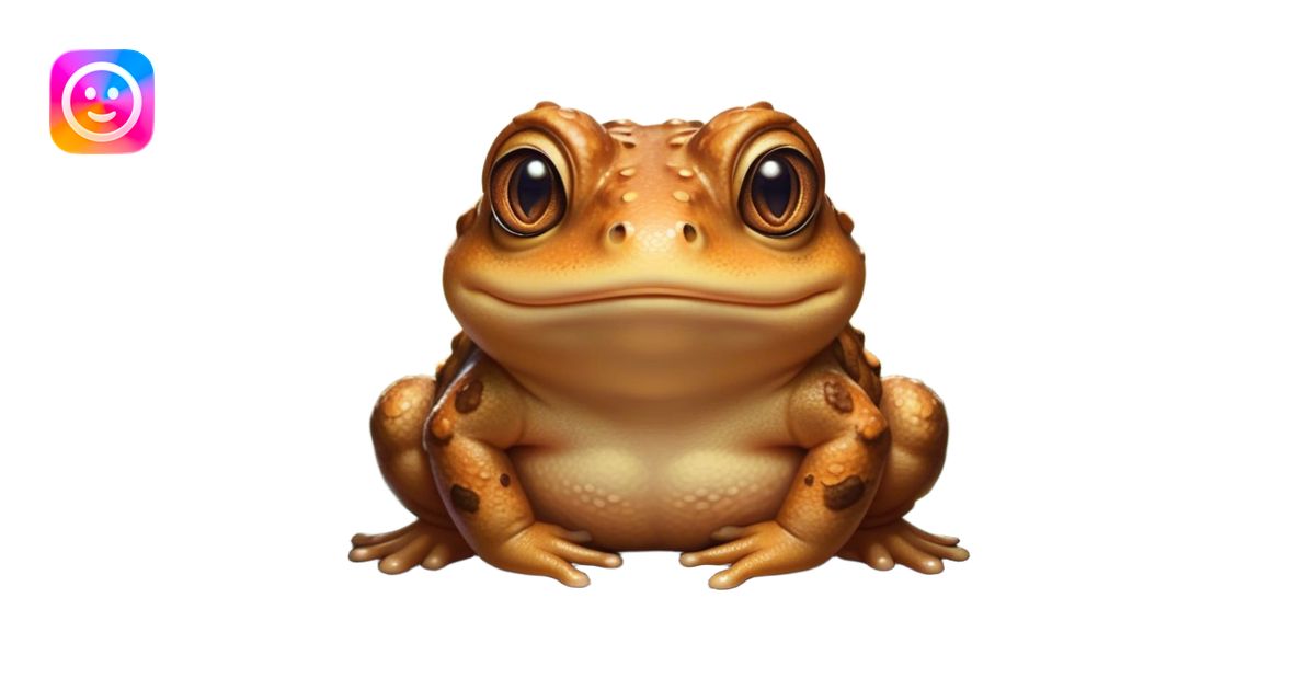 Cinematic Cute Toad Portrait Emoji, Head tilted playfully and ...