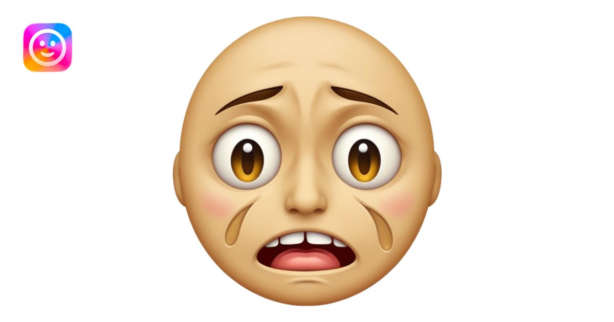 a horrifyingly distorted emoji encapsulating pain emoji | AI Emoji ...