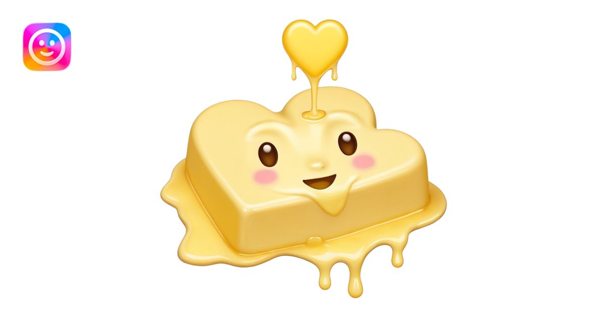 butter with yellow heart emoji | AI Emoji Generator